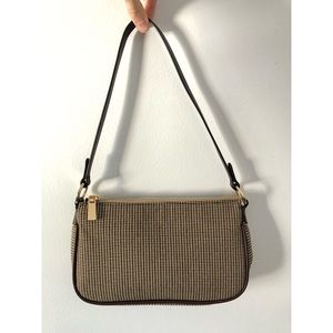 Mango Checkered/Gingham Baguette Bag